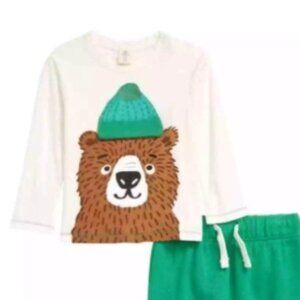 Tucker + Tate Appliqué Graphic Tee Top Ivory Egret Backyard Friends 6M NWT